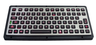 82 مفاتيح IP65 نحى لوحة المفاتيح غير القابل للصدأ بإضاءة خلفية مع مفاتيح الوظائف